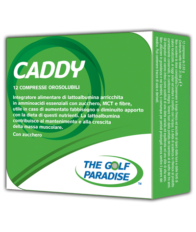 CADDY - Integratore alimentare di lattoalbumina arricchita in amminoacidi essenziali con zucchero, MCT e fibre, utile in caso di aumentato fabbisogno o diminuito apporto con la dieta di questi nutrienti.